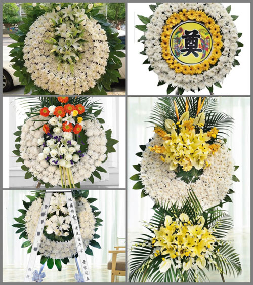 广东江门市台山市台城街道长岭村花圈速递